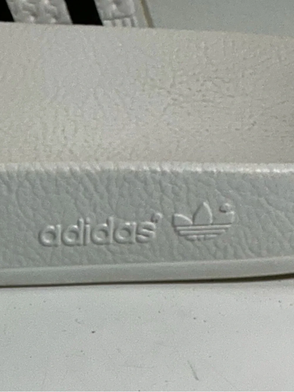 Adidas Adilette Slides White Black Male Size 10 280648 Made In Italy 🇮🇹